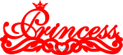 Топпер - Princess с вензелем  Топпер - Princess с вензелем