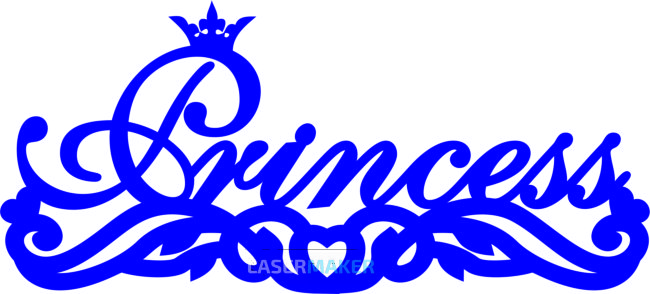 Топпер - Princess с вензелем  Топпер - Princess с вензелем