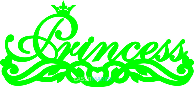 Топпер - Princess с вензелем  Топпер - Princess с вензелем