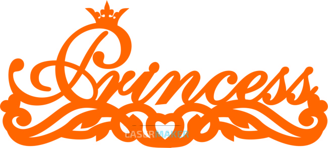 Топпер - Princess с вензелем  Топпер - Princess с вензелем