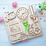 Развивающий деревянный бизиборд для деток Развивающий деревянный бизиборд для деток