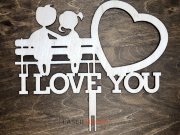 Топпер - мальчик+девочка "I LOVE YOU"