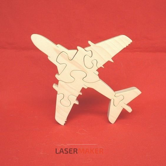 Детский пазл из дерева Самолет