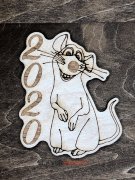 Магнит на холодильник Рататуй поздравляет с новым 2020 годом