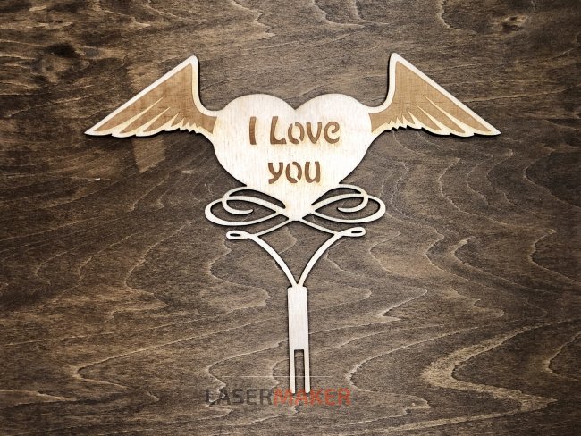 Топпер - Сердце с крыльями