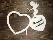 Топпер - Два сердца с купидоном
