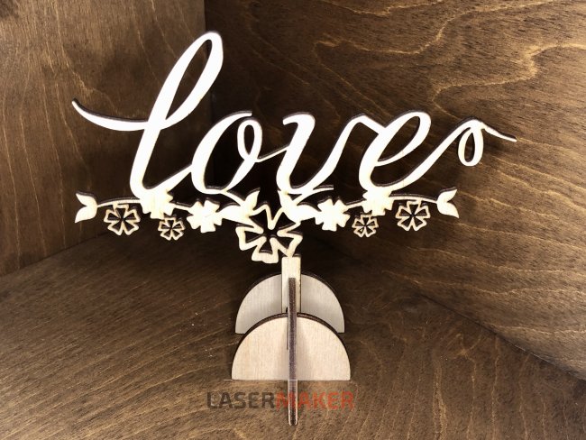 Топпер - LOVE на цветах