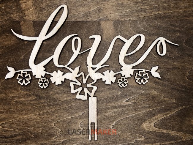 Топпер - LOVE на цветах