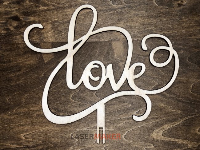 Топпер - "LOVE" лентой