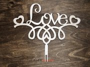 Топпер - LOVE с двумя сердцами 