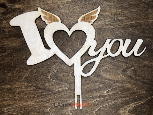 Топпер - I LOVE YOU с крыльями