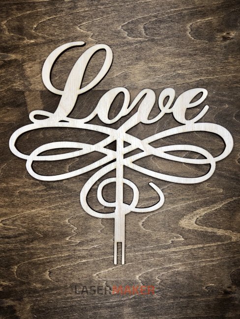 Топпер - LOVE на вензеле