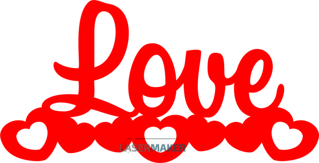 Топпер - LOVE с сердечками Топпер - LOVE с сердечками