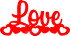 Топпер - LOVE с сердечками Топпер - LOVE с сердечками