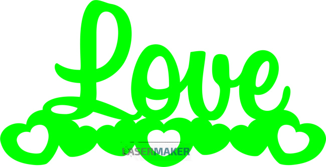 Топпер - LOVE с сердечками Топпер - LOVE с сердечками