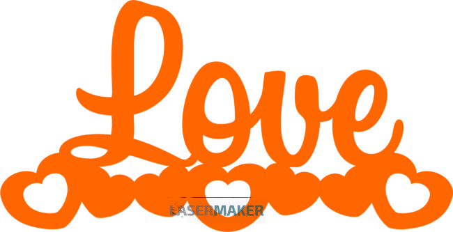 Топпер - LOVE с сердечками Топпер - LOVE с сердечками