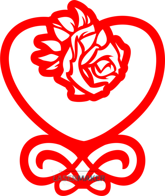 Топпер - Роза на сердце