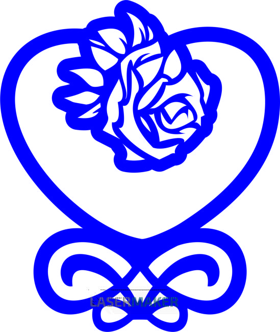 Топпер - Роза на сердце