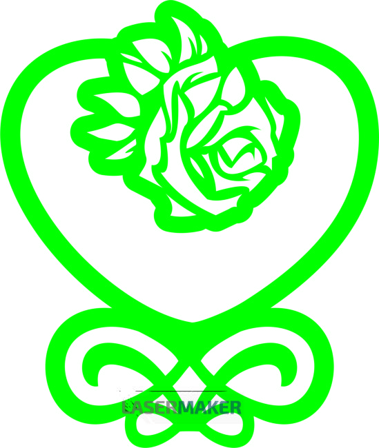 Топпер - Роза на сердце