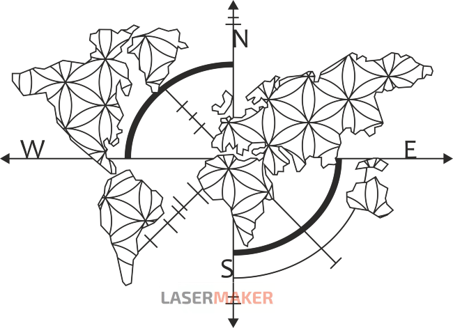 Панно - Карта мира 2