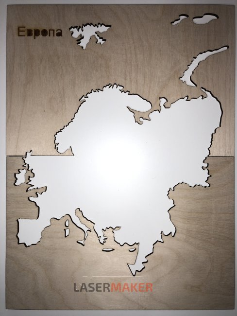 Пазл - Карта мира, шаблон Европа