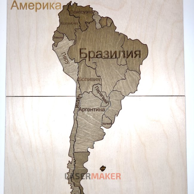 Пазл - Карта мира - Южная Америка