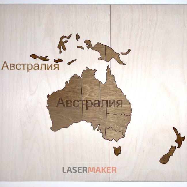 Пазл - Карта мира - Автралия
