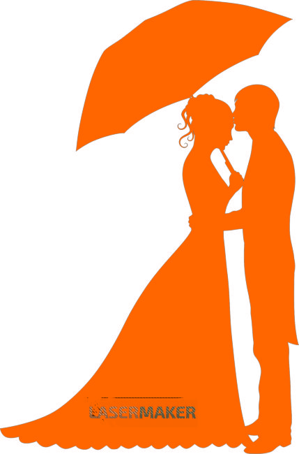 Топпер - Пара под зонтом 